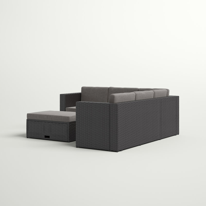 Mcnab 4 piece rattan sectional discount